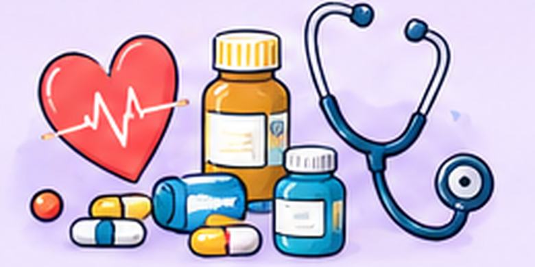 Hand-drawn health and wellness objects
